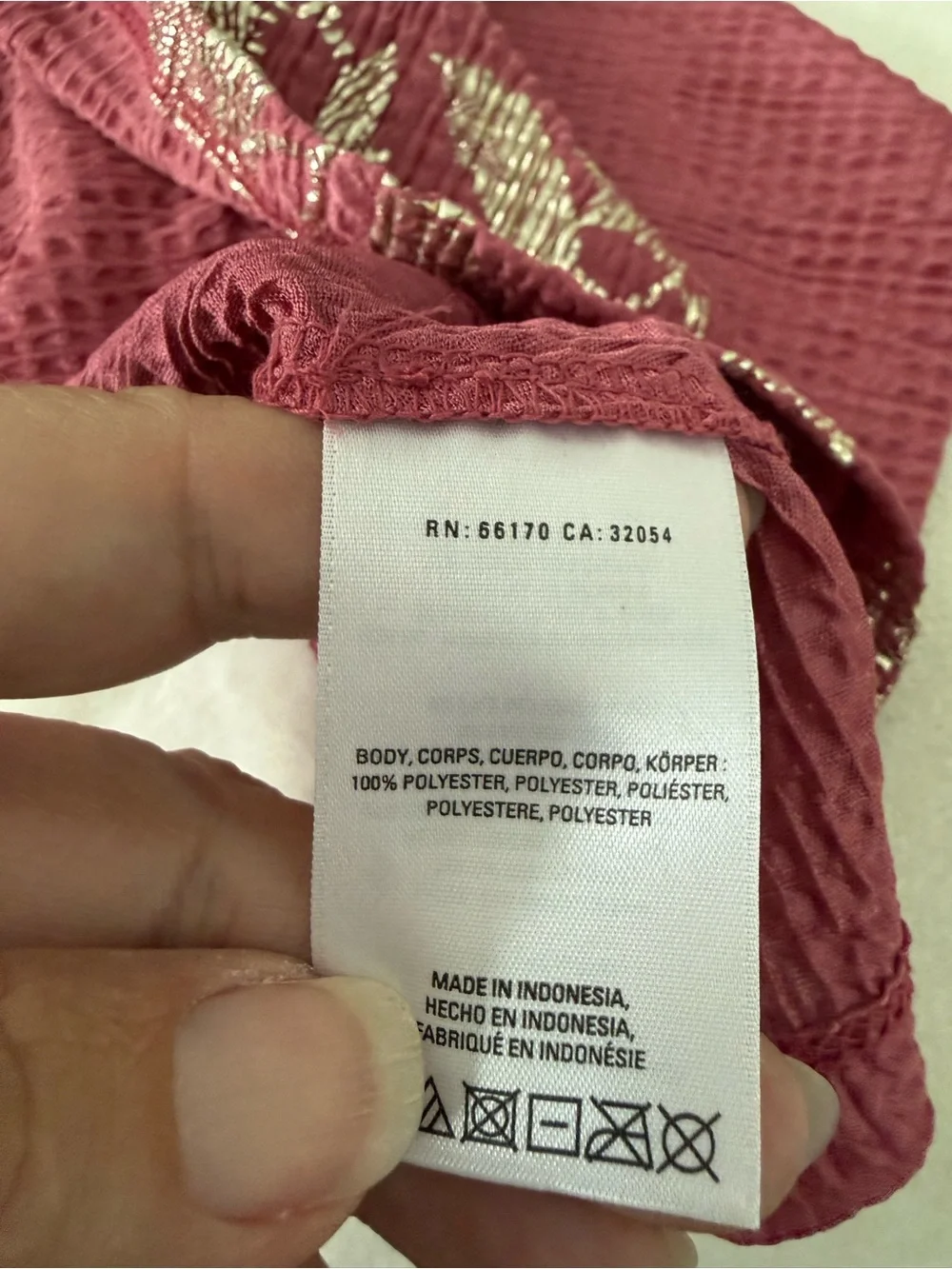 Anthropologie Feather Bone Halter Tank Top Blouse Crinkle Floral Large Pink E10 - Picture 6 of 7
